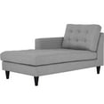 thumbnail image 1 of Modway Empress Left-Arm Upholstered Fabric Chaise in Light Gray, 1 of 4
