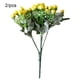 thumbnail image 1 of Ramo de rosas artificiales simulación floral decoración oficina en casa plástico falso flor rosa, amarillo claro 2 piezas sidaley HA8203-07B, 1 of 6