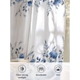thumbnail image 6 of Sheer Curtains 108 Inches Long, Blue Blooms Floral Semi Sheer Curtains Light Filtering Window Treatment, Farmhouse Spring Flowers Botanical Privacy Voile Drapes for Living Room Bedroom 52x108 Inch, 6 of 7