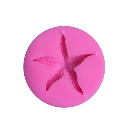 3d Molds Clay KABOER 3D starfish chocolate cake decorating tools fondant silicone mold handmade soap mold Clay Resin sugar Candy Fimo ()
