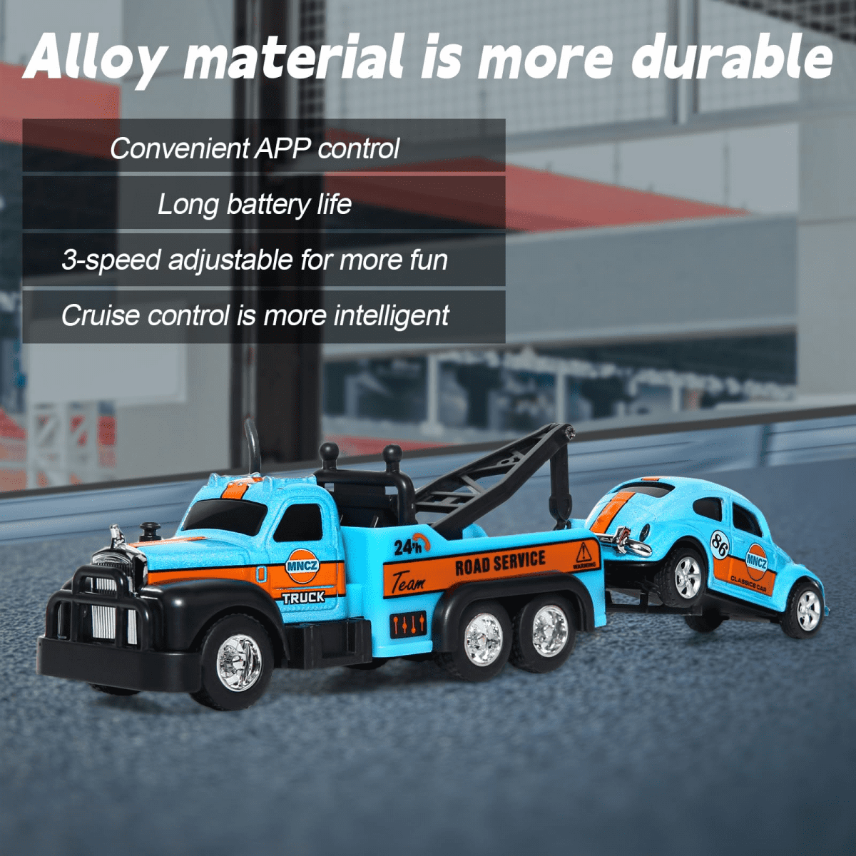 RC Truck with Mini Race Car for Kids, 2.4G Remote Control Car with Lights for Boys Girls Christmas Birthday Gifts
