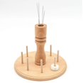 thumbnail image 2 of Estante de madera de haya con 8 carretes de hilo, soporte para acolchar bordado y costura, 2 of 4