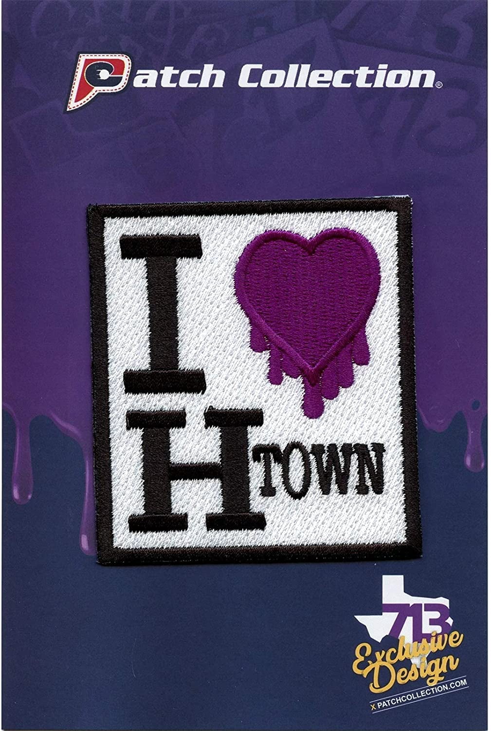 Houston Syrup H-Town Drip with Hand Embroidered Iron on Patch
