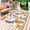 White Light Yellow, variant on Nautical Coastal Outdoor Rug for Patio/Deck/Porch, Non-Slip Large Area Rug 5 x 7 Ft, Watercolor Ocean Slippers Starfish Coral Shell Indoor Outdoor Rugs Washable Area Rugs, Camping Rug Carpet Runner