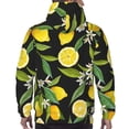 thumbnail image 7 of Uemuo Lemon Fruits Flowers Leaves Pattern Men's Hoodie - Casual Pullover Hoodie with Kangaroo Pocket, Stylish Hooded Sweatshirt for Everyday Wear-4X-Large, 7 of 7