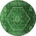 thumbnail image 1 of Ahgly Company Indoor Round Persian Emerald Green Traditional Area Rugs, 5' Round, 1 of 4