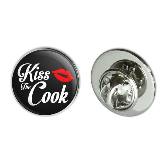 Kiss the Cook Metal 0.75" Lapel Hat Pin Tie Tack Pinback