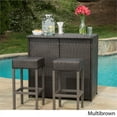 thumbnail image 2 of Noble House Toranto Outdoor Multibrown Wicker Bar Island Set, 2 of 31