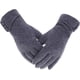 thumbnail image 1 of Guantes de invierno cálidos para mujer, resistentes al viento, con forro grueso y pantalla táctil para teléfono (gris), 1 of 5