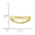 thumbnail image 2 of 2.25mm 925 Sterling Silver Patterned Stackable Polished Gold PlatedWave Ring Size 6 Stackable Ring for Women, 2 of 2