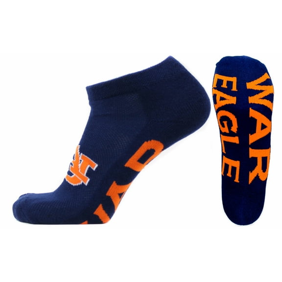 Auburn Tigers Blue No-show Footie Sock - Donegal Bay - Unisex - One Size - No-Show