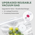 thumbnail image 3 of Reusable Vacuum Sealer Bags for Food 30Pcs (S/M/L), BPA-Free Sous Vide Microwave Heating, Cooking and Freezer Storage, Compatible with Most Handheld Sealers Machines, 3 of 5
