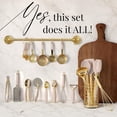 thumbnail image 5 of Styled Settings 23-Piece Gold and Beige Kitchen Utensils Set – Silicone Nonstick Cooking Tools with Measuring Cups, Garlic Press, Can Opener, and Utensil Holder, 5 of 8