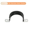 thumbnail image 4 of Unique Bargains 16Pack 2-1/4' Cable Clamp U Shape Stainless Steel Rubber Cushioned Pipe Strap, 4 of 5