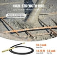 thumbnail image 3 of Vevor Y147516000VPM71MQV1 1300W 16000 VPM, 2HP Copper Motor Handheld Concrete Vibrating Tool, Portable Pencil Cement Vibrator with Shaft of 14.75 ft., 3 of 7