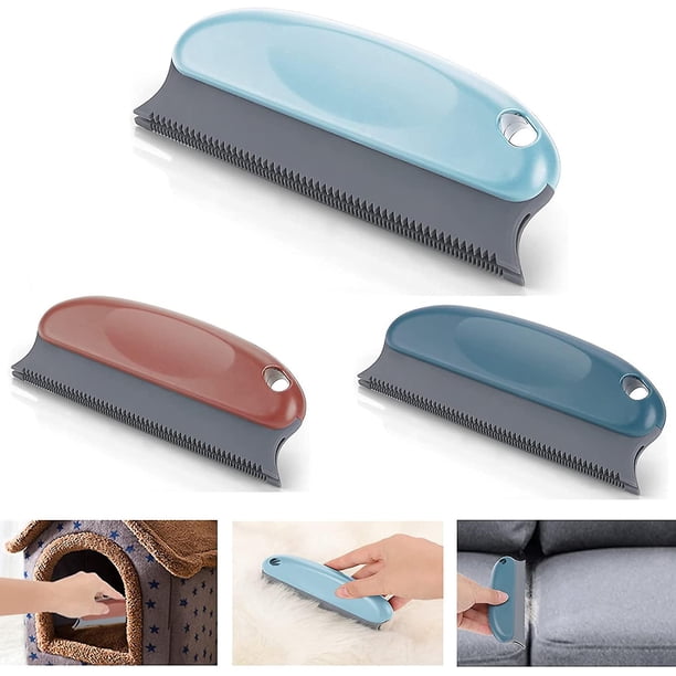 3 cepillos para pelo de mascotas para alfombras, sofás, automóviles, peines para pelo de gato, cepillos de goma para pelo de mascotas, removedor de pelo de perro para productos de eliminación de pelo