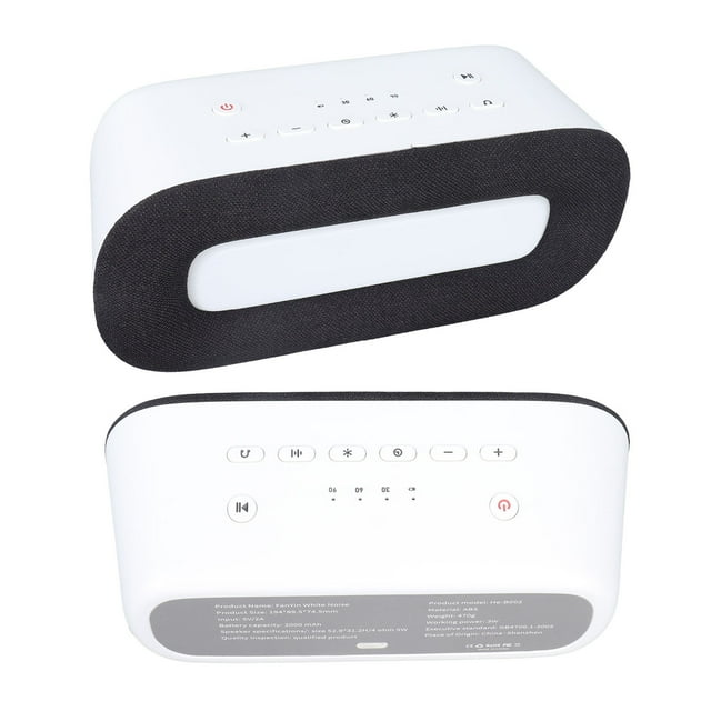 5V 2A White Noise Sound Machine Smart Timing Natural Sleep Therapy Device With Colored Lights Black