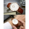 thumbnail image 3 of Reloj minimalista ultrafino de moda para hombre Correa de cuero delgada Acero inoxidable Cuarzo Wmkox8yii  gfajkfgbkjabf393, 3 of 3