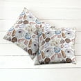 thumbnail image 2 of Ambesonne Colorful Throw Pillow Cover 2 Pack, Seashell Coral Reef, 16", Multicolor, 2 of 6