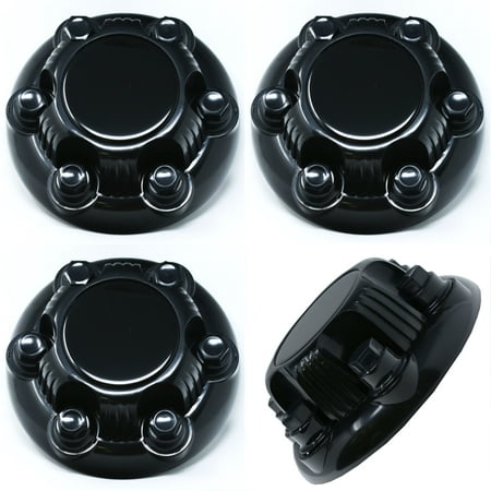 Set of 4 Replacement Aftermarket Black Center Caps 16