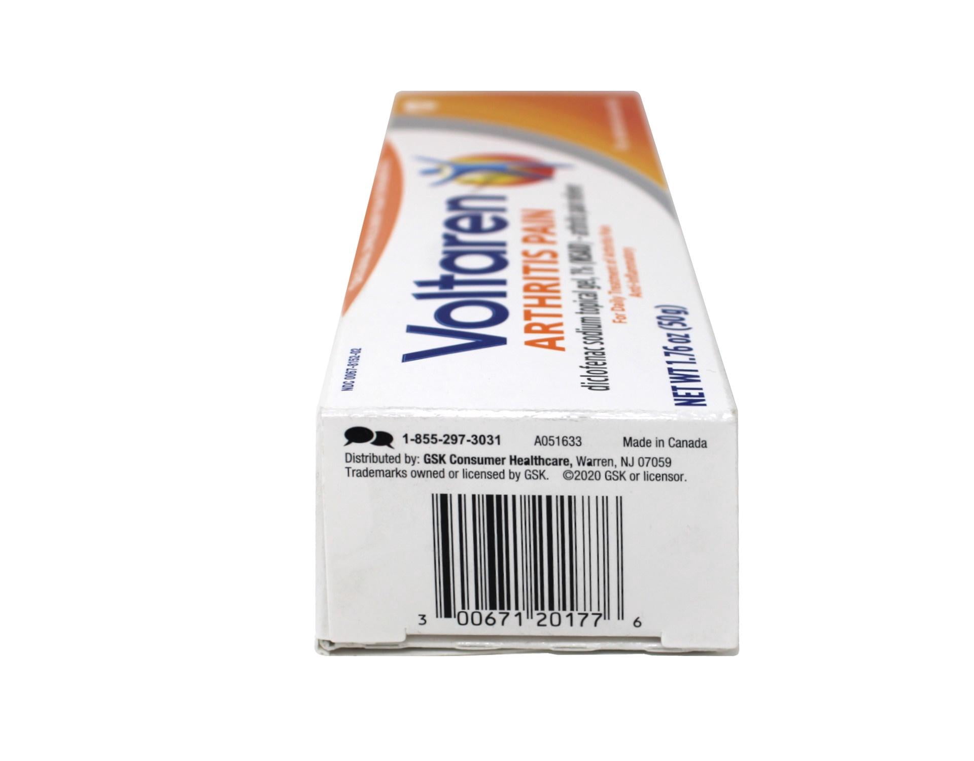 Voltaren Arthritis Pain Gel (50g) Over the Counter 1% Nonsteroidal Anti-Inflammatory (NSAID) Reduces Joints Inflammation & Pain