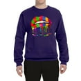 thumbnail image 2 of Wild Bobby, Colorful Painted Lip, Streetwear, Unisex Crewneck Graphic Sweatshirt, Purple, X-Large, 2 of 5