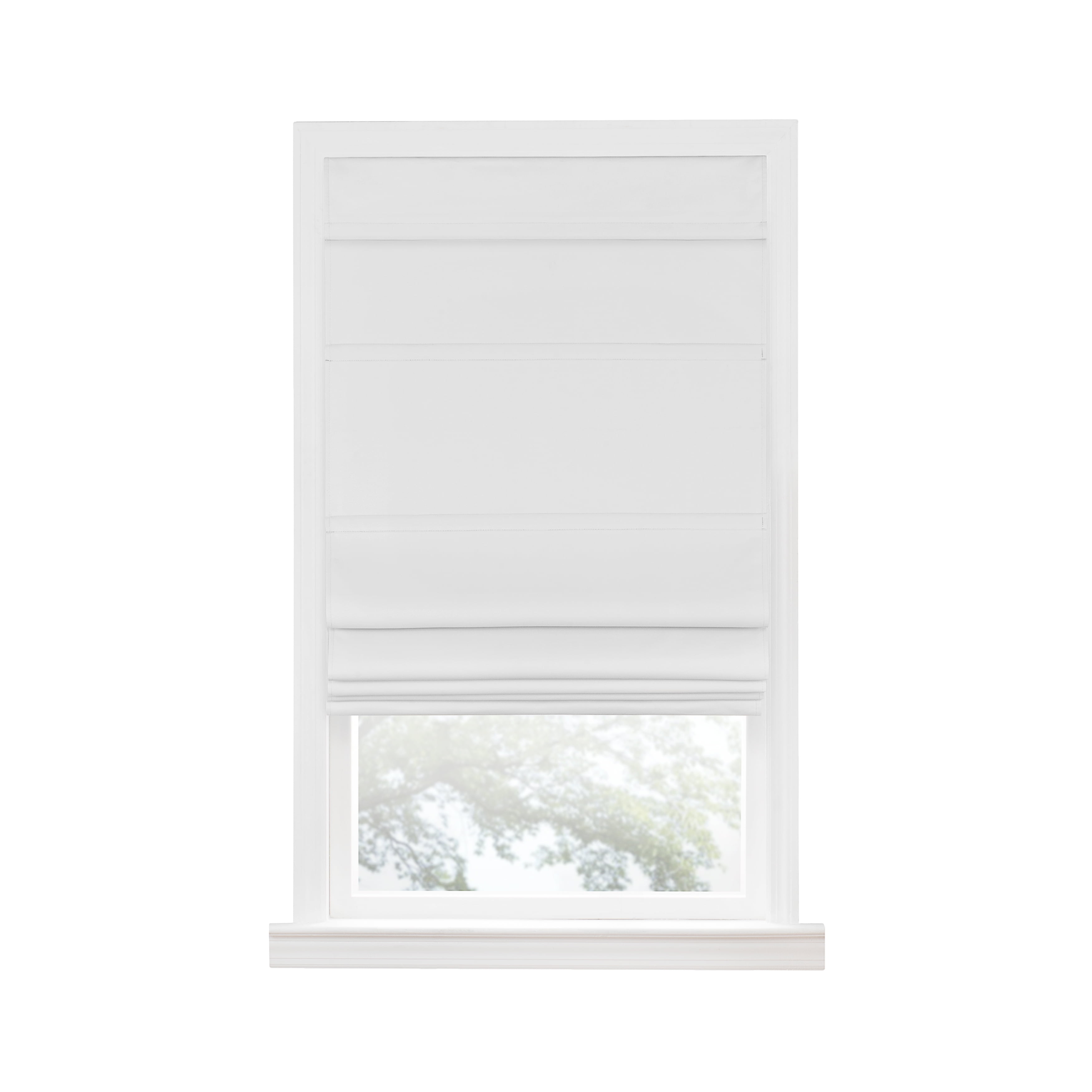 PowerSellerUSA Achim Home Furnishing Cordless Roman 100/% Blackout Window Shade 36 W x 64 L White