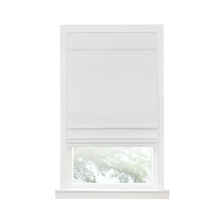 Achim Cordless Blackout Polyester Roman Window Shades, White, 35" x 64.00"