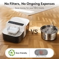 thumbnail image 3 of No-Filter Wireless Cat Water Fountain, 3.5L Stainless Steel Pet Fountain for Cats & Dogs – Wastewater Separation, Auto Refill, Ultra-Quiet 2000mAh Battery, Indoor Smart Water Dispenser, 3 of 8