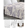 thumbnail image 6 of Purple Fruit Full Size Flat Sheet, Wrinkleproof & Fadeproof Cooling Flat Bed Sheet Only, Country Retro Floral Botanical Plant Breathable Soft Bedding Top Sheets 81 x 96 Inches, 6 of 8