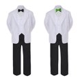 thumbnail image 2 of 6pc Baby Toddler Boy Teen Formal Black & White Suit Set Satin  Bow tie Sm-20, 2 of 4