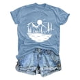 thumbnail image 5 of Mountain Graphic Tees for Women Summer Short Sleeve Crewneck Casual Adventure Travel Camping T Shirts, 5 of 5