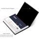 thumbnail image 2 of Tarjetero para tarjetas de visita, tarjetero profesional de piel sintética y acero inoxidable, tarjetero para tarjetas de visita, cartera para tarjetas de crédito, tarjetero para hombres y mujeres. (Negro) JM, 2 of 5