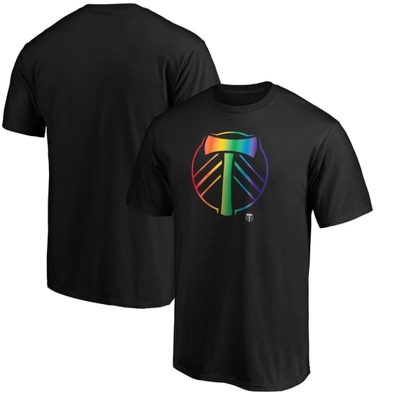 Men's Black Portland Timbers Pride Logo T-Shirt