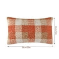 thumbnail image 3 of BinKFF Halloween Decorations, Orange Plaid Fall Throw Pillow Covers, Boucle Decorative Pillow Covers,Cozy Fluffy Home Living Room Farmhouse Decor for Sofa Couch Bed, 3sizes, 3 of 5