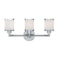 thumbnail image 2 of 3 Light Bathroom Vanity Fixture in Chrome with Frosted Glass Shades, 2 of 2