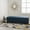 Navy Blue, variant on Upholstered Storage Ottoman Bench, Entryway Bench with Flip-Top Storage, End of Bed Bench, Foot Rest for Bedroom, Light Grey Fabric, Rubber Wood Legs