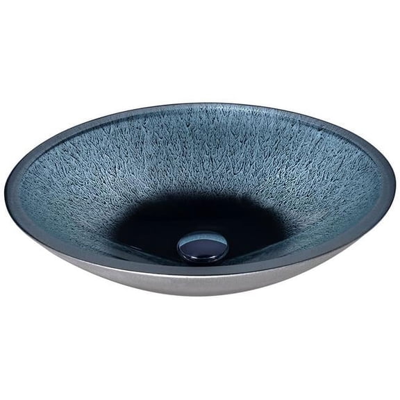 Egret Series Glass Oval Vessel Bathroom Sink