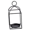 thumbnail image 2 of Candelabro decorativo para farol, candelabro colgante rústico negro, soporte para vela de pilar para porche delantero, interior, boda, Patio al aire 10cmx10cmx22cm, 2 of 8