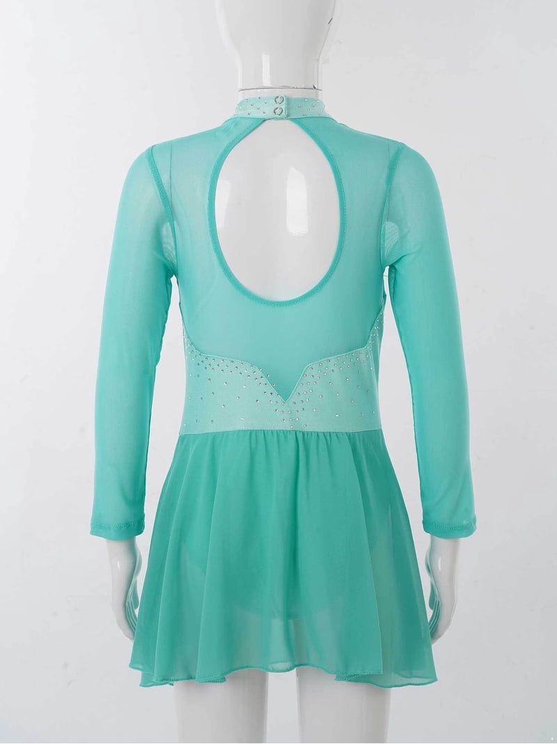 mint green figure skating dress Figure Skating Dress #SD225