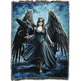 thumbnail image 2 of Pure Country Weavers Raven Angel Woven Blanket by Anne Stokes - Fantasy Gift Cotton Tapestry Throw - Made in The USA - 72" x 54", 2 of 13