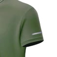 thumbnail image 4 of LEKWK Mens Athletic T Shirt Reflective Sleeve Crewneck Lightweight Tops Short Sleeve Breathable Quick Dry Tees Detail Gym Running Training Tees Green M, 4 of 5