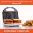 thumbnail image 3 of 2 Slot Electric Sandwich Maker: Nonstick Griddle, Locking Lid, 750W, White, For Arepas, Pancakes, Cookies, 3 of 5
