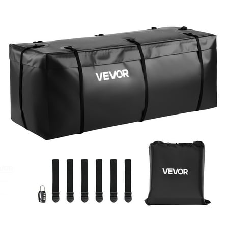 VEVOR Hitch Cargo Carrier Bag,Waterproof 840D PVC, 57.48 x 19.49 x 23.82 in (16 Cubic Feet),Heavy Duty Cargo Bag for Truck Bed Storage with Reinforced Straps,Suitable for Car SUV Vans Hitch Basket
