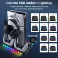 thumbnail image 3 of Para PS5 y PS5 Slim Stand RGB Cooling Station con ventilador de refrigeración y cargador doble para mandos de PlayStation 5, 3 of 10