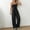 Black, variant on Women's Solid Strapless Halter Neck Wide Leg Jumpsuit, Fashionable Casual Slim Fit Design Blue M