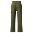 thumbnail image 5 of Bcfgryg Male Casual Solid Trouser Full Length Side Pockets Drawstring Pant Trouser Men's Straight Leg Casual Pants, 5 of 5
