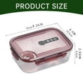 Fattazi Dietary Preparation Container With 3 Compartments Microwave