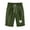 Army Green, variant on Solid Straight Leg Bermuda Shorts for Women Knee Length Cotton Elastic Waist Casual Heart Printed Loungewear Short with Pockets