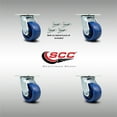 thumbnail image 2 of 4 Inch SS Solid Poly Swivel Caster Set with Ball Bearing and Swivel Lock SCC, 2 of 2